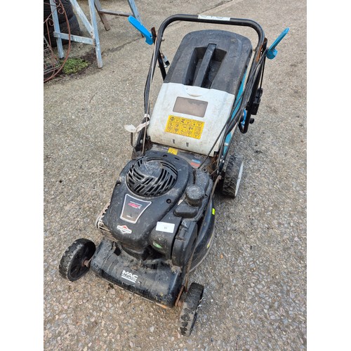 93 - A Mac Allister petrol lawn mower wothxa Briggs and Stratton 450e petrol lawn mower