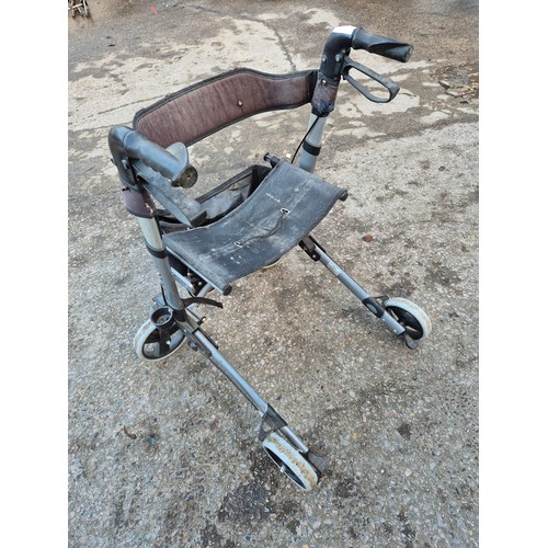 107 - A Roma collapsible aluminium walking frame