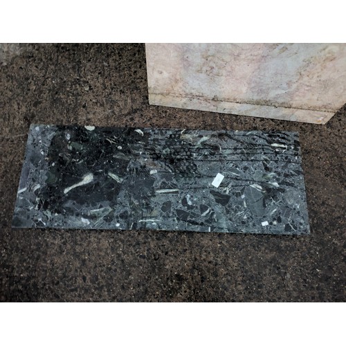 127 - A pair of stone slabs