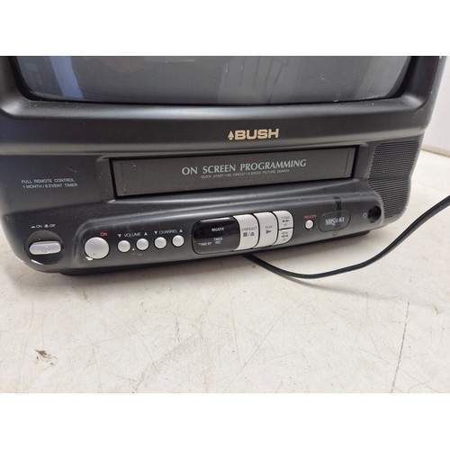 1407 - A retro Bush btv17a crt tv with built in VCR player