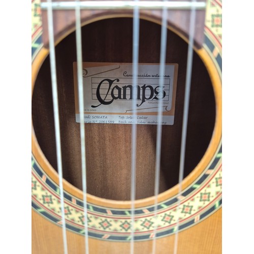 2036 - A camps senata solid cedar and mahogany acoustic guitar