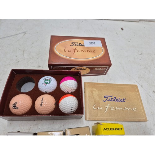 2028 - A selection of various golf balls in original packaging