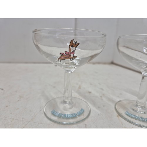 2047 - A pair of 2005 babycham glasses