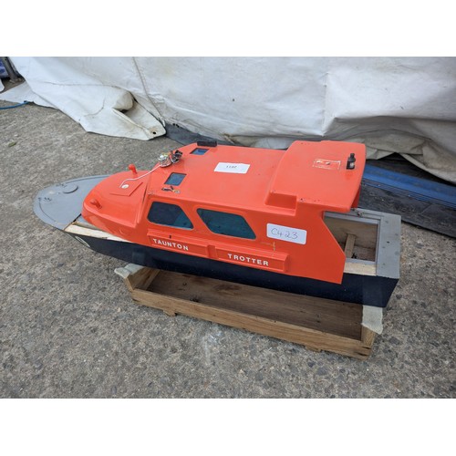 2011 - A RC model lifeboat on a wood stand