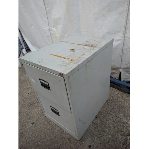 211 - Metal two door filing cabinet