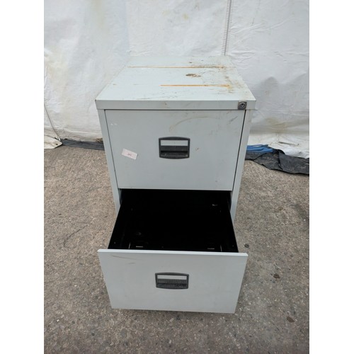 211 - Metal two door filing cabinet