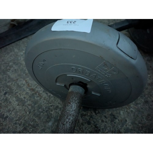 233 - A pair of 8kg dumbbells