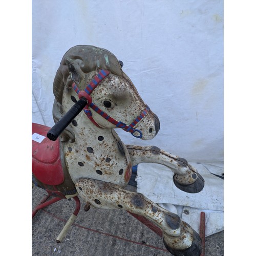 280 - A retro full metal rocking horse