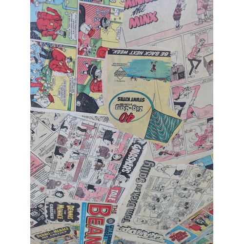 2041 - A linnmom ikea table top covered in Beano newspaper