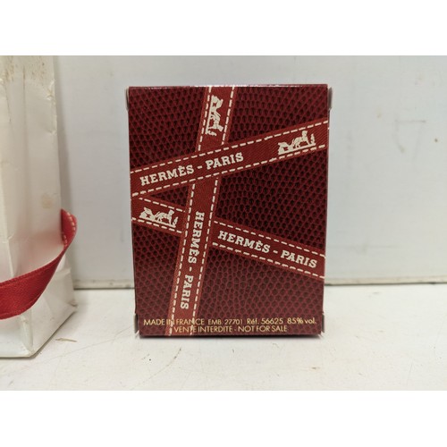 2080 - A 5ml miniature bottle of Hermés perfume in original box and bag