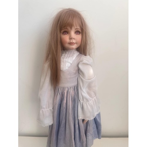 2087 - A large vintage Porcelain Doll signed By Artist S. Scott