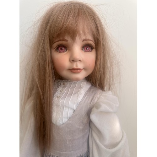 2087 - A large vintage Porcelain Doll signed By Artist S. Scott