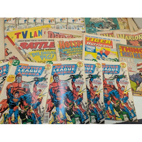 2100 - A selection of vintage comics including DC, Sergio Aragones, pixie, and commando jim