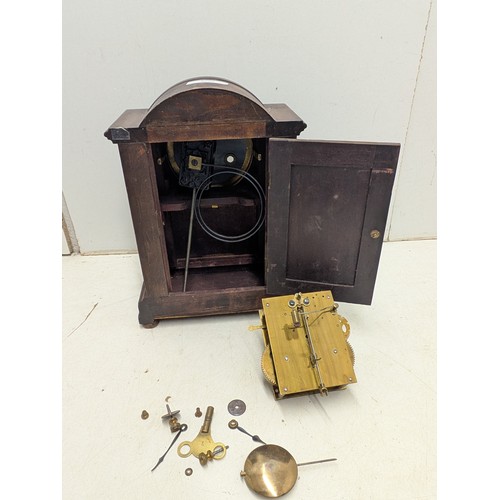 1058 - A circa 1910s chiming mantle clock - mechanism removed but present