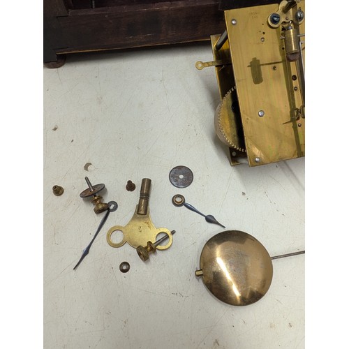 1058 - A circa 1910s chiming mantle clock - mechanism removed but present