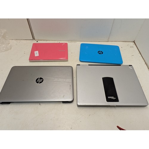 1516 - A selection of 4 laptops including Samsung and HP