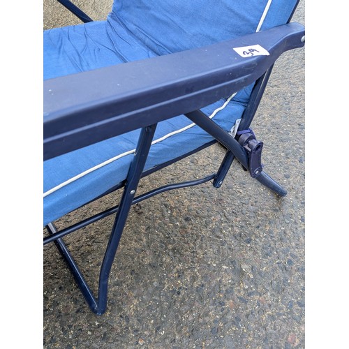 16 - A metal framed cushioned sun lounger