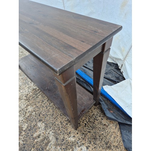 441 - A pine side table with underlying shelf