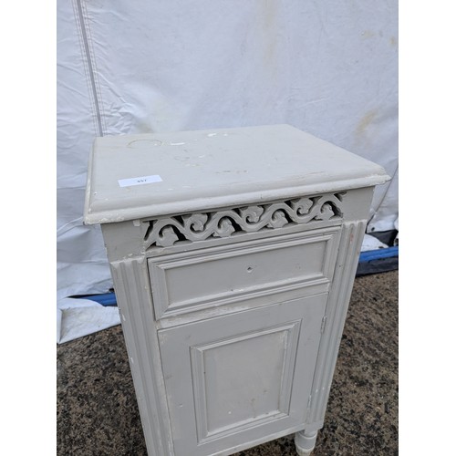 457 - A painted pine storage cabinet