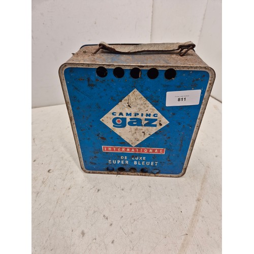 811 - A vintage camping gas de luxe super Bluetooth cooker in metal carry case