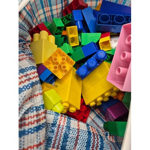 1837 - A bag containing a large selection of mega blocks