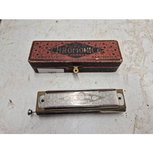 1027 - A Hohner super chromonica harmonica