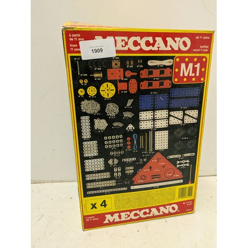 1909 - A vintage Meccano m 1 set in original box