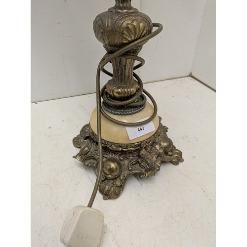 443 - A lovely ornate vintage table lamp with floral effects