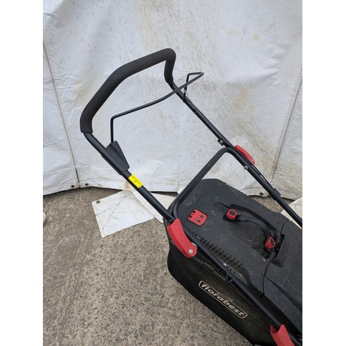 4 - A Floorabest FBM 450 B2 petrol lawn mower with a Briggs and Stratton 450e petrol lawn mower