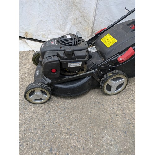 4 - A Floorabest FBM 450 B2 petrol lawn mower with a Briggs and Stratton 450e petrol lawn mower