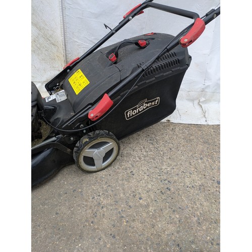 4 - A Floorabest FBM 450 B2 petrol lawn mower with a Briggs and Stratton 450e petrol lawn mower