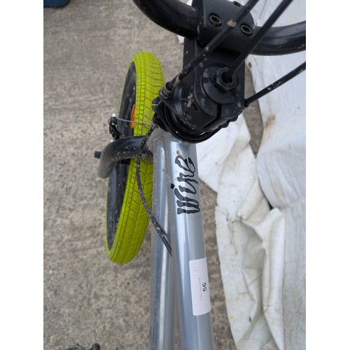 56 - A Wipe BMX 28th 360 handlebars and yellow tyres