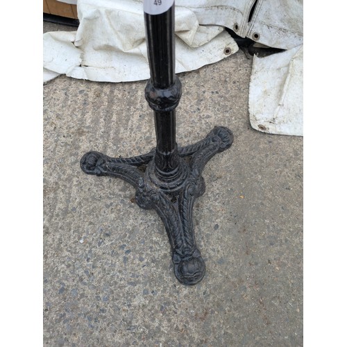 49 - A vintage cast iron tripod table base