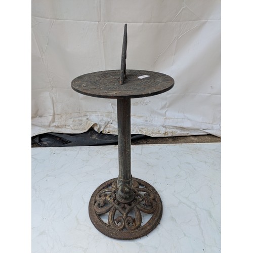 34 - A cast iron garden sun dial