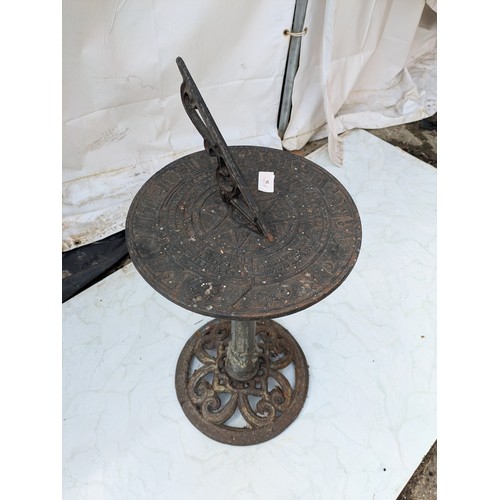 34 - A cast iron garden sun dial