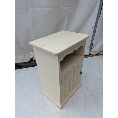 428 - A painted pine bedside table