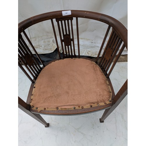 461 - An Edwardian parlour chair