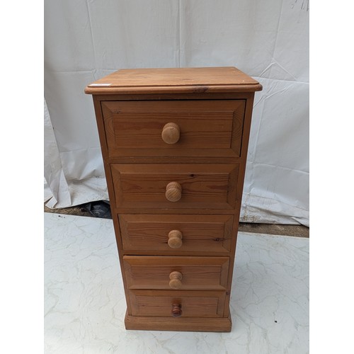 402 - A pine 5 drawer chest of drawers