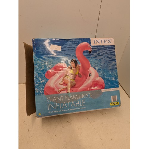 139 - A boxed giant inflatable flamingo