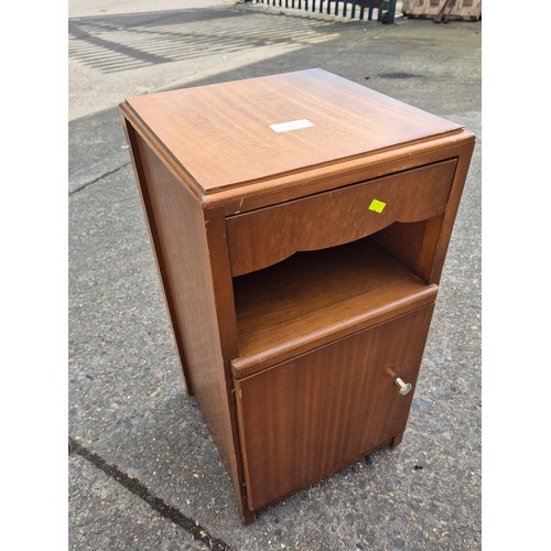 471 - A retro bedside table with underlying cabinet