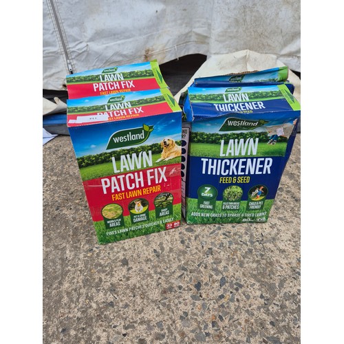 114 - A selection of Westland lawn patch fix and thickener