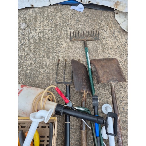 43 - A selection of various garden tools and equipment