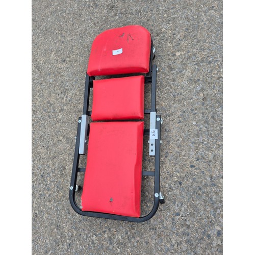 72 - A padded automotive creeper trolley