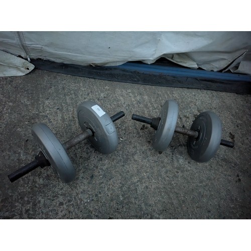 233 - A pair of 8kg dumbbells