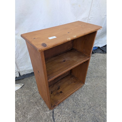 628 - A pine two tier bookcase