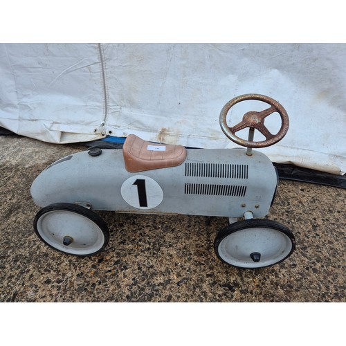 360 - A vintage metal children's race car