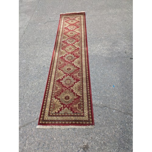 433 - A wool Persian style hallway runner area rug - approx 69cmx290cm