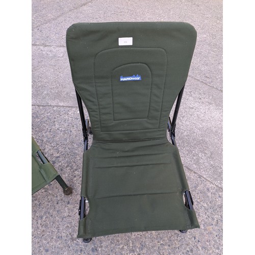 206 - A pair of fishing chairs incliding conquest and hardwear
