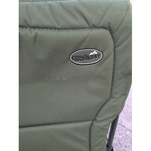 206 - A pair of fishing chairs incliding conquest and hardwear