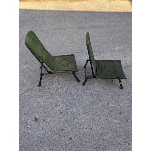 206 - A pair of fishing chairs incliding conquest and hardwear